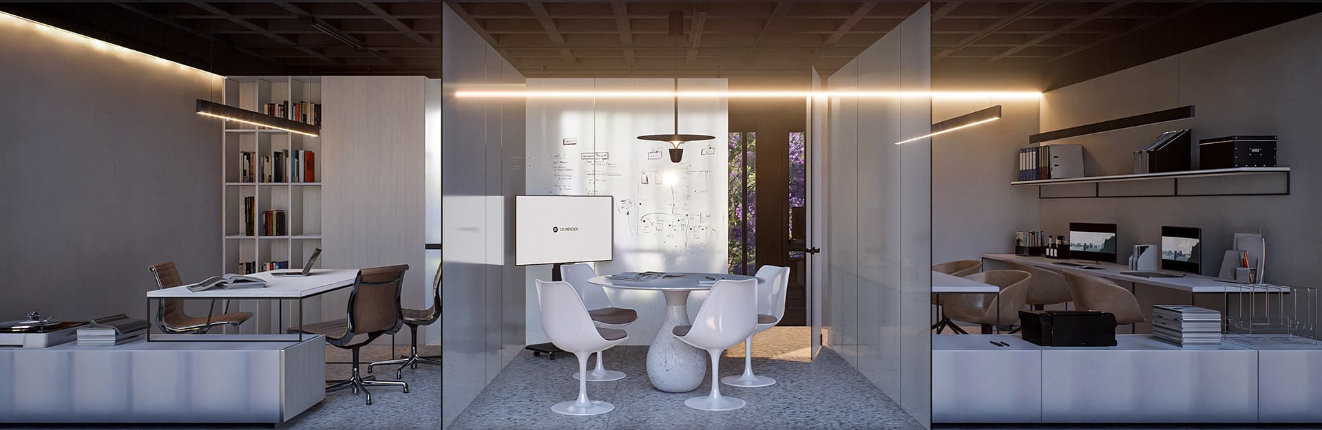 Oficina y sala de juntas dentro de Distrito Álamos