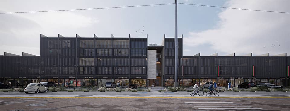 Toda la fachada principal del Distrito Marqués 2